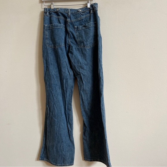 FREE PEOPLE Luca Super Slouch Jean in Alabaster Blue 30 - Picture 7 of 7